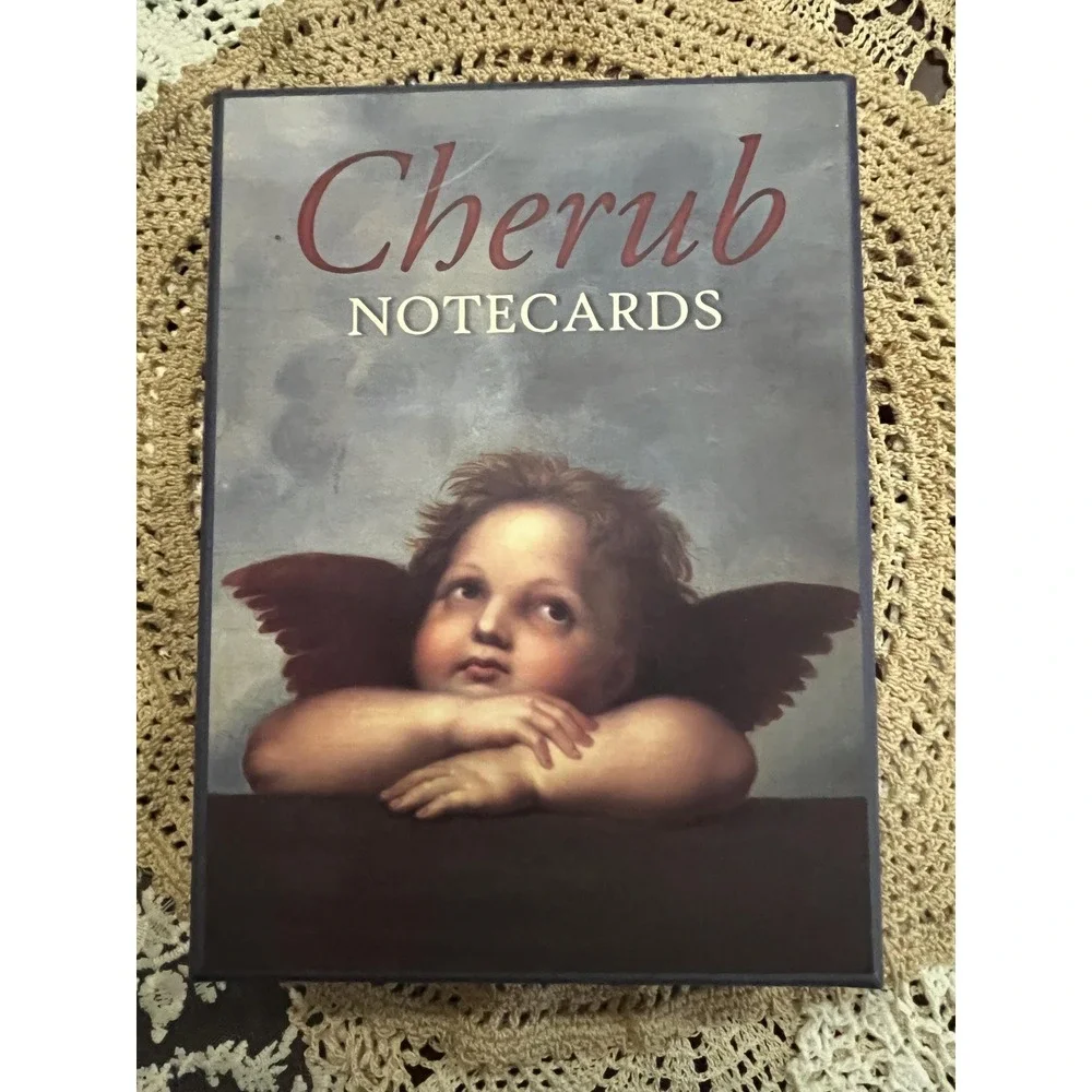 Whimsigoth Cherub Angel Blank Note Cards w/Envelope 90s 00s Nostalgia Whimsy